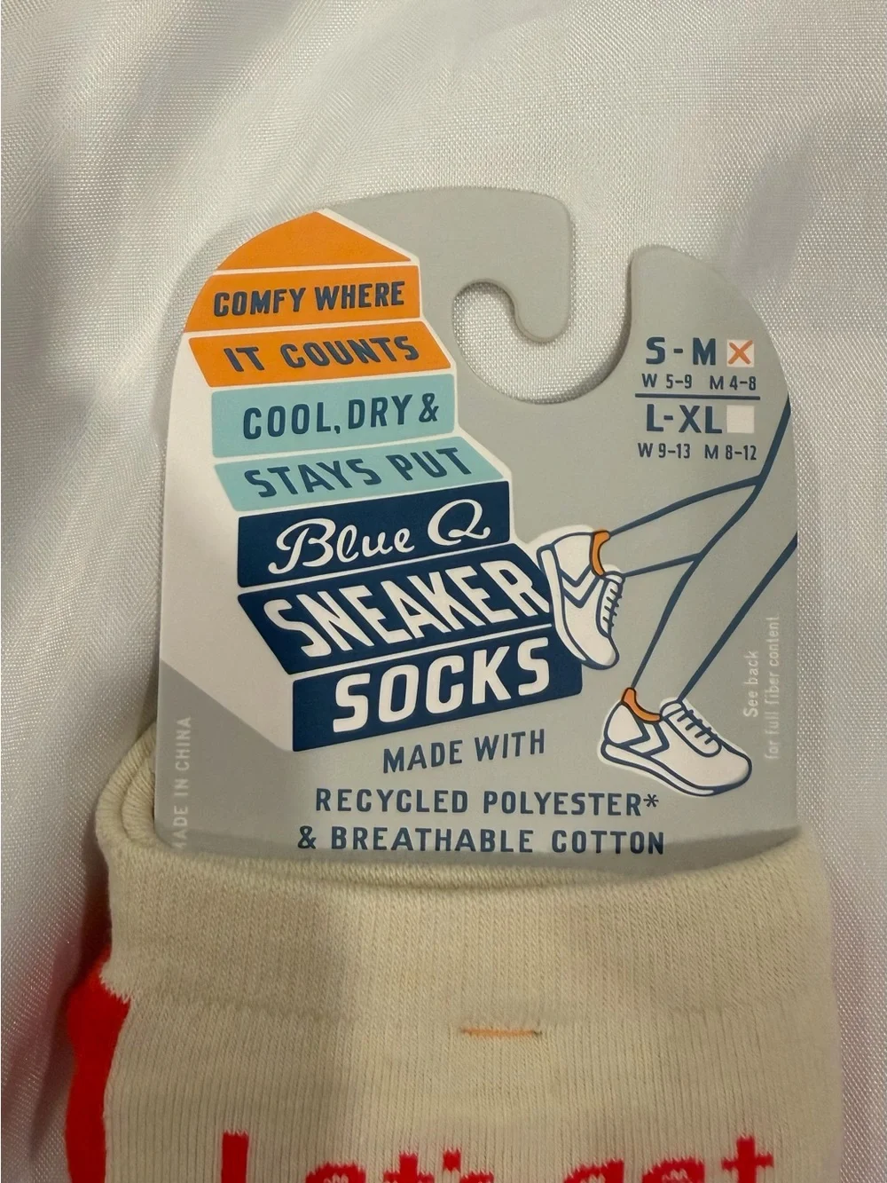 NWT Blue Q Sneaker Socks (Cushioned No-Show Socks)